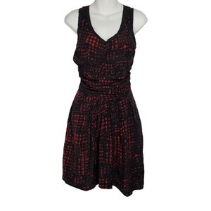 Isabel Marant Etoile Sleeveless Silk Dress Red Black Size 1